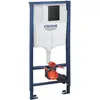 Image de Grohe, Réservoir de chasse d'eau, solido - voorwandinstallatie voor hangende toilet, even bedieningsknop, mat zwart