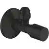 Image de Grohe, Vanne, Vanne d'angle, raccord 1/2 pouce, sortie 3/8 pouce, noir mat