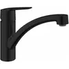 Image de Grohe, Robinetterie de cuisine, Start QuickFix Robinet de cuisine, bec plat, pivotant, noir mat
