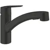 Image de Robinet de cuisine avec douchette GROHE Start noir mat