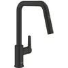 Image de Robinet de cuisine - Mitigeur monocommande évier - Noir Mat - Bec haut en U - Douchette extractible - GROHE Start - 306312430