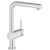 Image de Grohe - Mitigeur évier Minta bec en L avec mousseur extractible SuperSteel - 32168DC0