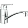 Image de Grohe, Robinetterie de cuisine, Mitigeur monocommandé pour évier EUROSMART C 1/2 pouce plat. Ala montage devant la fenêtre chr