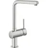 Image de Grohe, Robinetterie de cuisine, Robinet de cuisine avec mitigeur Minta supersteel mat 31375