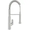 Image de Grohe, Robinetterie de cuisine, Robinet de cuisine avec bec flexible K7 supersteel mat 31379