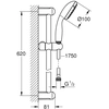 Image de Ensemble de douche 2 jets TEMPESTA 100 avec barre 600mm GROHE 27598001