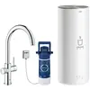 Image de Grohe, Robinetterie de cuisine, Küchenarmatur mit Filterfunktion und kochend heisses Wasser GROHE Red Duo chrom glänzend 30079001