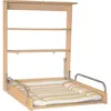 Image de Table à langer murale en bois hêtre avec matelas à langer 50x70