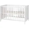 Image de Lit bébé d'appoint en bois blanc Roba 60x120