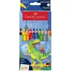 Image de Faber-Castell, Écriture + dessin, Coffret de crayons de couleur 8+2ST Dino Jumbo Grip (10x)