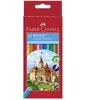 Image de FABER-CASTELL Crayons de couleur hexagonaux CASTLE, étui en