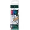 Image de FABER-CASTELL Marqueur permanent MULTIMARK S, étui de 4