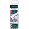 Image de 4 feutres - Non permanent - Pointe extra fine - Faber-Castell - Multimark