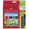 Image de Faber-Castell, Écriture + dessin, Crayon de couleur (24x)