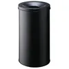 Image de Durable 330701 corbeille à papier ronde 60 litres avec couvercle etouffoir anti-feu hauteur 66cm en métal peint coloris noir