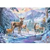 Image de Puzzle 1000 pièces : Chevreuils et cerfs en hiver Ravensburger