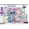 Image de Puzzle 500 pièces Nathan Stitch & Angel Disney