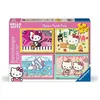 Image de Puzzle Hello Kitty Allons-y, Hello Kitty ! Pack 4x100 pièces