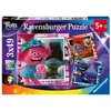 Image de Puzzles 3 x 49 pièces Ravensburger Tournée mondiale Trolls 2