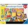 Image de Puzzle enfant Ravensburger Les Minions en action Minions 2 2x24 pièces