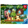 Image de Puzzle enfant Ravensburger Petite bande Gigantosaurus 2x12 pièces