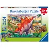 Image de Ravensburger Puzzle Les animaux sauvages préhistoriques, 2x24 pcs., 26x18 cm, dès 4 ans (24 pièces)