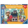 Image de Set de 3 puzzles Ravensburger Jon, Min et Miguel Dino Ranch 49 pièces