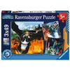 Image de Puzzles 3x49 pièces : Dragons : les neuf royaumes Ravensburger