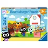 Image de Puzzles 2 x 12 pièces : Fermier ou pêcheur ? Milo Ravensburger