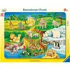 Image de Ravensburger Puzzle Cadre Visite au zoo 14 pièces