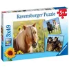 Image de Puzzles 3x49 p Adorables poneys
