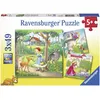 Image de Ravensburger puzzle Raiponce, petit chaperon rouge  3x49p