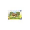 Image de Puzzle 100 Pièces : Pièces XXL - Chevaux Heureux dans la Prairie, Ravensburger