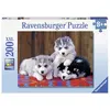 Image de Puzzle 200 pièces XXL Ravensburger Mignons Huskies