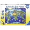 Image de Puzzle 300 pièces XXL Ravensburger Carte des monuments du monde