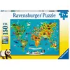 Image de Ravensburger Animaux Carte du monde (150 pièces)