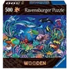 Image de Puzzle en bois - Rectangulaire - 500 pcs - Monde marin coloré - Adulte - 00017515