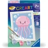 Image de Peinture au numéro Ravensburger - CreArt - Méduse - 9,5 x 13,2 cm