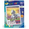 Image de CreArt Kids 18x24cm Cheval dans le pré, Kit de peinture par numéros Numéro d'Art, Des 7 ans, 25845, Ravensburger