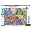 Image de Puzzle 2000 pièces Nathan Les 16 types de Pokémon
