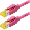 Image de Draka S/FTP PiMF CAT 6a ISO IEC magenta 3m Pour 10 Gigabit/s, sans halogène, avec câble UC900 et (PiMF, S/FTP, SFTP, CAT6a, 3 m), Câble réseau