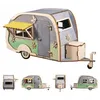 Image de Maquette en bois 3D Caravane à customiser - 36 x 15 x 18 cm