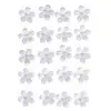 Image de Rayher, Autocollants, Deco-Sticker: fleurs en papier m. Demi perle, blan (20 Autocollants)