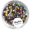 Image de Rayher 1406849 rocailles, 2,6 mm ø Nacre, boîte 17 g, mélangé, nich