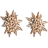 Image de Rayher, Décorations de sapin de Noël, Pendentif en bois naturel Flocon de neige 3D Ø 9,0 cm 2 pcs.