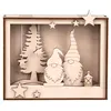 Image de Cadre lutins du père Noël en bois à décorer