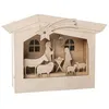 Image de Crèche DIY en bois à monter soi-même 24 x 24 x 6,3 cm