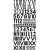 Image de Rayher, Autocollants, Motif adhésif en relief "Chiffres d'horloge", env. 10 x 23 cm, noir