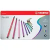 Image de STABILO - Stylos feutres Pen 68, étui métallisé de 20 pièces largeur de tracé: 1,0 mm, encre inodore à base d'eau, peut rester ouvert 24 heures sans sécher, point