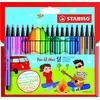 Image de Stabilo pen 68 mini - étui carton de 18 feutres pointe moyenne - coloris assortis